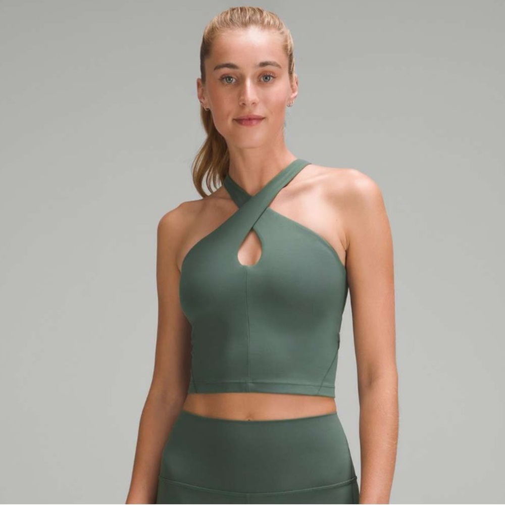 Lululemon Align Keyhole Halter Tank Top Size 4 Green